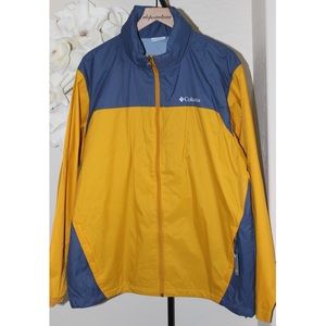 NWT Columbia Blue and Yellow Windbreaker